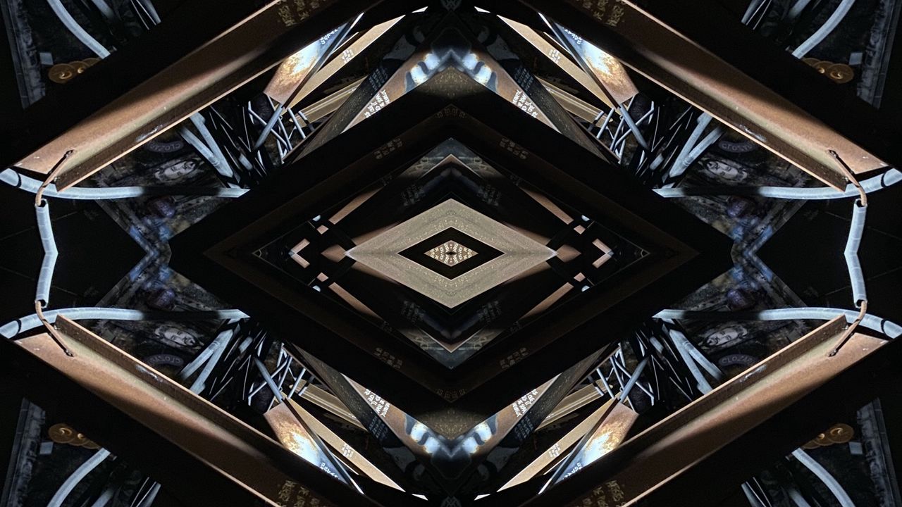 Wallpaper fractal, reflection, mirror, symmetry, fragments
