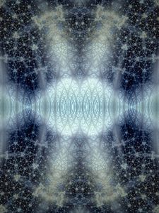 Preview wallpaper fractal, reflection, pattern, abstraction, blue