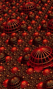 Preview wallpaper fractal, relief, volume, 3d, red