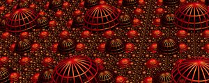 Preview wallpaper fractal, relief, volume, 3d, red