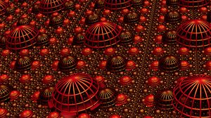 Preview wallpaper fractal, relief, volume, 3d, red