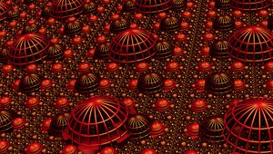 Preview wallpaper fractal, relief, volume, 3d, red