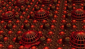 Preview wallpaper fractal, relief, volume, 3d, red