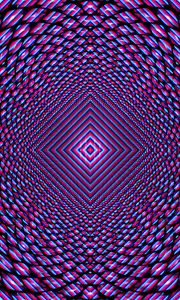 Preview wallpaper fractal, rhombuses, shapes, illusion, purple, abstraction