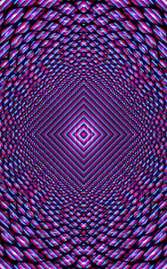 Preview wallpaper fractal, rhombuses, shapes, illusion, purple, abstraction