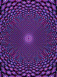 Preview wallpaper fractal, rhombuses, shapes, illusion, purple, abstraction
