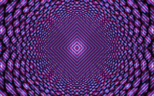 Preview wallpaper fractal, rhombuses, shapes, illusion, purple, abstraction