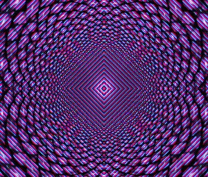 Preview wallpaper fractal, rhombuses, shapes, illusion, purple, abstraction