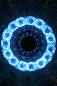Preview wallpaper fractal, rings, circles, glow, abstraction