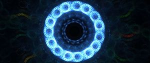 Preview wallpaper fractal, rings, circles, glow, abstraction