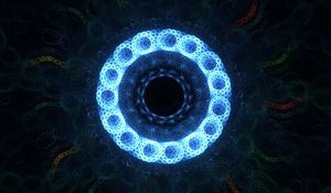 Preview wallpaper fractal, rings, circles, glow, abstraction