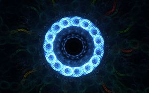 Preview wallpaper fractal, rings, circles, glow, abstraction