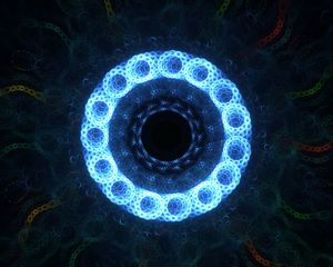Preview wallpaper fractal, rings, circles, glow, abstraction