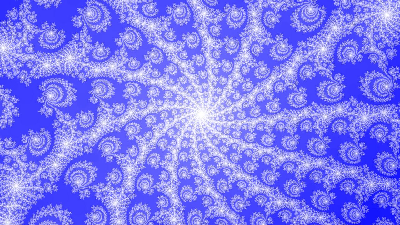 Wallpaper fractal, rotation, blue, patterns