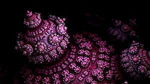 Preview wallpaper fractal, shape, 3d, volume, purple