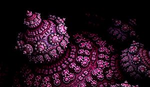 Preview wallpaper fractal, shape, 3d, volume, purple