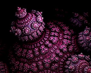 Preview wallpaper fractal, shape, 3d, volume, purple