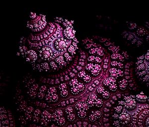 Preview wallpaper fractal, shape, 3d, volume, purple