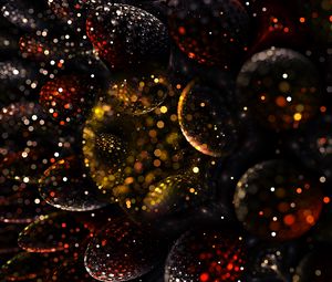 Preview wallpaper fractal, shape, convex, shine, balls