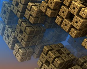 Preview wallpaper fractal, shape, squares, 3d
