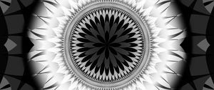 Preview wallpaper fractal, shapes, abstraction, black and white