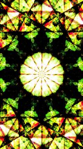 Preview wallpaper fractal, shapes, abstraction, green