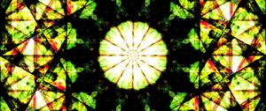 Preview wallpaper fractal, shapes, abstraction, green