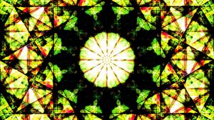 Preview wallpaper fractal, shapes, abstraction, green