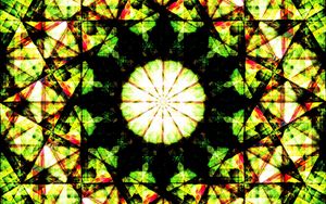 Preview wallpaper fractal, shapes, abstraction, green
