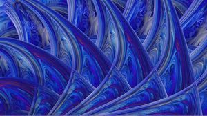 Preview wallpaper fractal, shapes, abstraction, blue