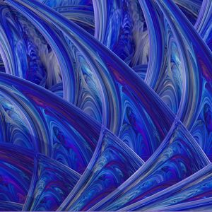 Preview wallpaper fractal, shapes, abstraction, blue