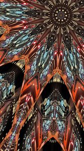 Preview wallpaper fractal, shapes, abstraction, lines, colorful