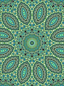 Preview wallpaper fractal, shapes, background, green