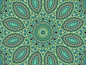 Preview wallpaper fractal, shapes, background, green