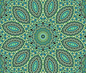 Preview wallpaper fractal, shapes, background, green