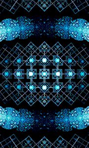 Preview wallpaper fractal, shapes, blue, abstraction