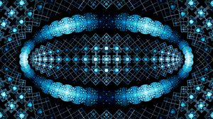 Preview wallpaper fractal, shapes, blue, abstraction