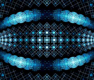 Preview wallpaper fractal, shapes, blue, abstraction