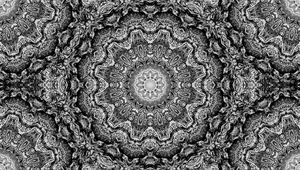 Preview wallpaper fractal, shapes, circles, abstraction, black and white