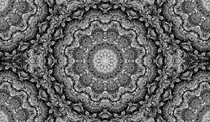Preview wallpaper fractal, shapes, circles, abstraction, black and white