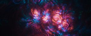 Preview wallpaper fractal, shapes, cloud, glow, abstraction, colorful