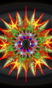 Preview wallpaper fractal, shapes, flash, abstraction, colorful