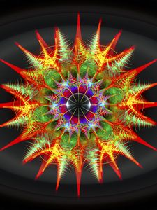 Preview wallpaper fractal, shapes, flash, abstraction, colorful