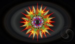 Preview wallpaper fractal, shapes, flash, abstraction, colorful