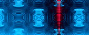 Preview wallpaper fractal, shapes, glow, abstraction, blue, red