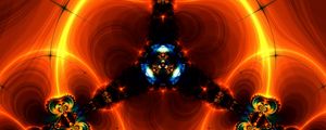 Preview wallpaper fractal, shapes, glow, orange, abstraction