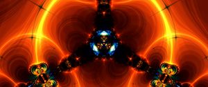 Preview wallpaper fractal, shapes, glow, orange, abstraction