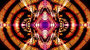 Preview wallpaper fractal, shapes, glow, abstraction, orange