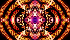 Preview wallpaper fractal, shapes, glow, abstraction, orange