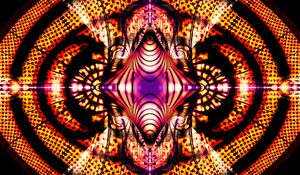 Preview wallpaper fractal, shapes, glow, abstraction, orange